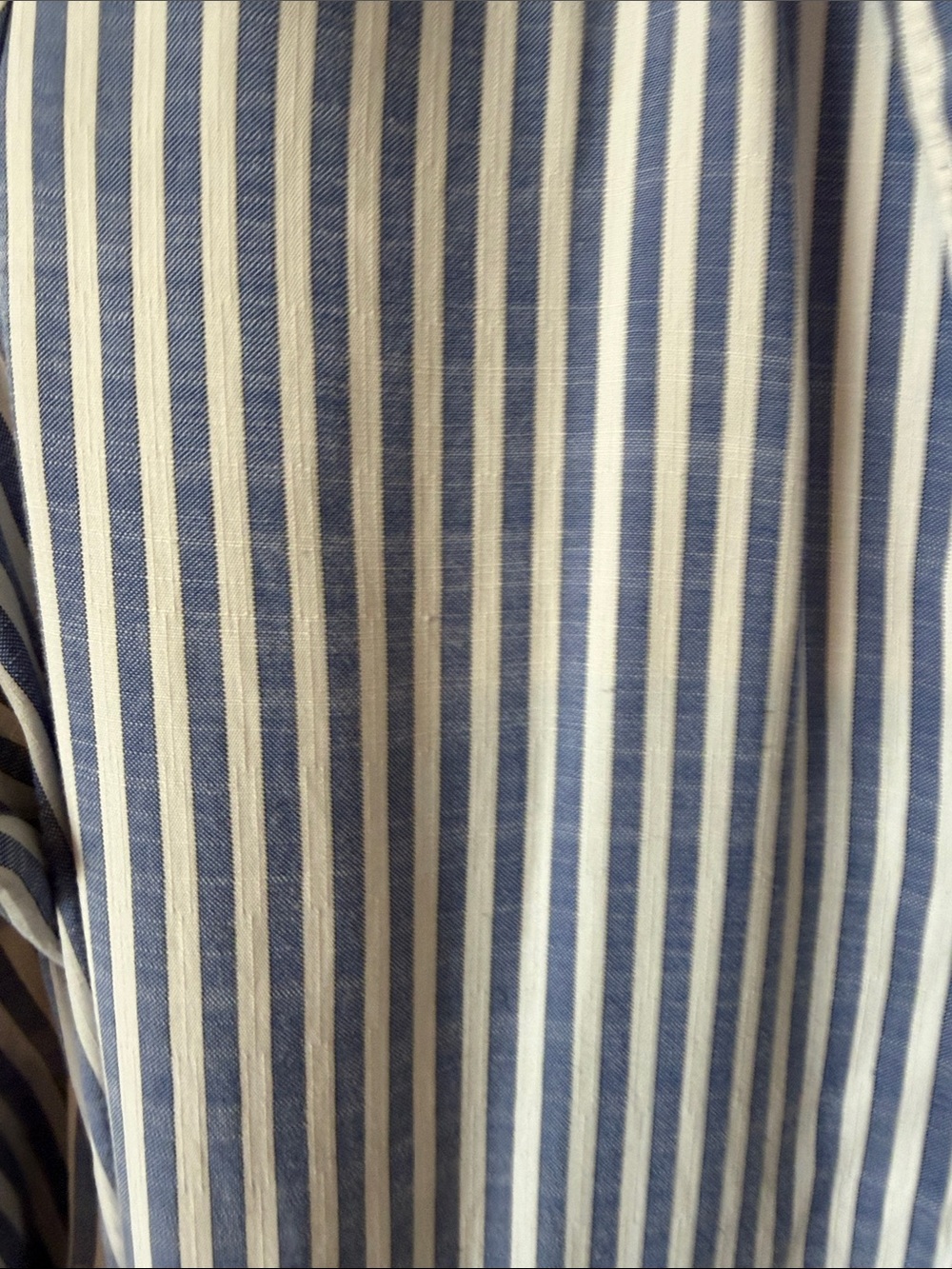 Target Blue and White Striped Tiered Midi Dress - Picture 7 of 8